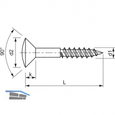 DIN7995 3.0 x 25 Pozidriv 1 Messing blank Holzschraube Linsensenkkopf