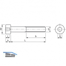 ISO4762 10.9 M 3x 6 blank Zylinderschraube mit Innensechskant (DIN 912)