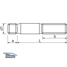 DIN 939 8.8 M10x 35 blank Stiftschraube Einschraubende ~1,25 d