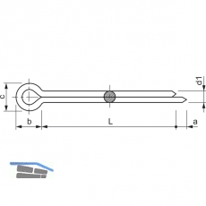 ISO1234 3.2x 50 verzinkt Splint (DIN 94)