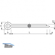 ISO1234 4.0x 45 verzinkt Splint (DIN 94)