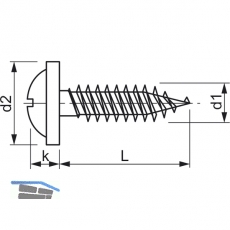 DIN 968C 4.2x 13 Phillips Kreuzschlitz verzinkt schwarz Blechschraube mit Bund