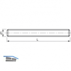 DIN 976-1 Form A M 8x 45 Edelstahl A2 Gewindestck