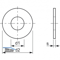 DIN 988 12x18x0.5 ST 2K 50 blank Passscheibe