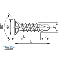 DIN7504 5.5x 65 TX30 Bi-Metall A2 - 6mm