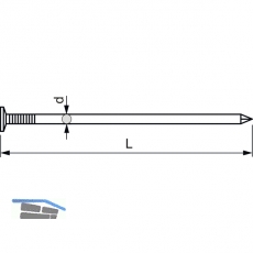 Drahtstift Senkkopf 7.0x210 blank Wickelpackung 5kg