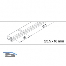 EKU CLIPO 26/36 Laufschiene gelocht zum Schrauben, 2,5 m