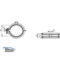 FISCHER FGRS Plus Spannbereich 56- 63 mm M8/M10 Gelenkrohrschelle einteilig