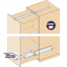 EKU-FORTE Schrankauszug Lnge 430 mm, Tiefe 435 mm, KB lichtgrau RAL 7035