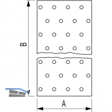 GH Lochplatten 300x80x2 - Stahl feuerverzinkt
