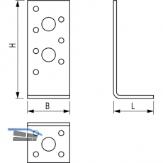 GH Zuganker HSB 200x40x40x2,0 - Stahl feuerverzinkt