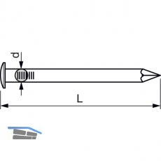 Hartstahlnagel 3.5x 30 verzinkt mit runder Ballistikspitze