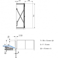 HAWA-Folding Concepta 25 Zentrierteile magnetisch