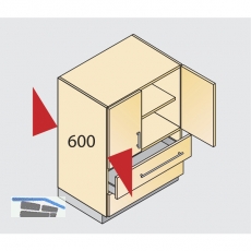 HETTICH SYSTEMA TOP 2000 Hngeregistratur-Rahmen verstellbar, AB 700-872mm, Alu