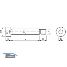 ISO7379 12.9 M 6 8x 40 blank Passung f9 Pass-Schulterschraube mit ISK