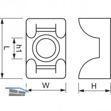 Klebesockel fr Kabelbinder 3.6 mm Selbstklebend