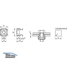 Kfigmutter M 5 ZI-095-16 Kfig: Federstahl verzinkt, Mutter: Stahl verzinkt