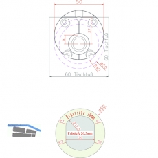 KSV Universalverbinder Halter GR.2; 50x26mm; Aluminium