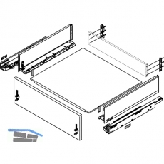 BLUM LEGRABOX pure SET H K, TIP-ON, 40kg, NL 400, Seidenwei