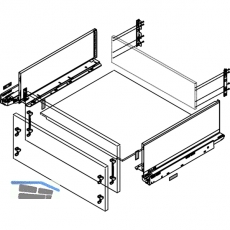 BLUM LEGRABOX pure SET H C, TIP-ON, 40kg, NL 550, Oriongrau