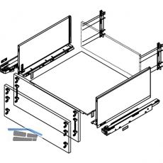 BLUM LEGRABOX pure SET H F, TIP-ON, 40kg, NL 500, Oriongrau