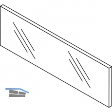 BLUM LEGRABOX Einschubelement-Vorne, H=138, KB=1200, Glas klar