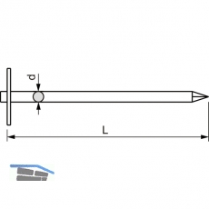 Leichtbauplattenstift 31x 50 mit aufgenieteter runder Scheibe metallisiert