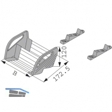 BLUM ORGA-LINE Gewrzhalter, KB 300 mm, Breite 212 mm, Edelstahl antifingerprint