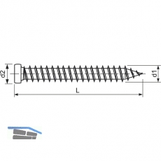 Rahmenanker 7.5x102 Zylinderkopf 7.5 Torx30 verzinkt dbellose Verschraubung