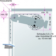 REHAU RAUVOLET mettalic line Rollladenset, KB 600mm, Kunststoff/Edelstahl Effekt