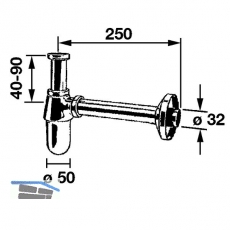 SOLIDO 5/4" x 32 mm Flaschensiphon