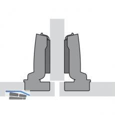 HETTICH SENSYS 8645i T 52 Topfscharnier aufliegend-Mittelwand - W 110