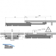 HETTICH SMARTRAY Materialschale; Hhe: 40 mm; Kunststoff schwarz