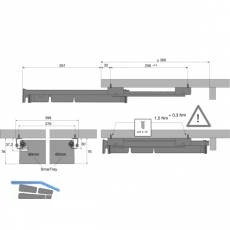 HETTICH SmarTray Materialschale; Hhe: 60 mm; Kunststoff schwarz