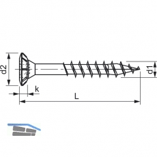 SPAX-FEX H Beschlagschraube 4.0x 40 TX15 Stahl silber fr Holzbefestigungen