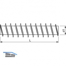 SPAX-Gewindestange 16x 3000 verzinkt-blau mit Zulassung