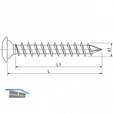 SPAX PF 8.0x 50 Torx 40 Edelstahl A1 Pfostenschraube