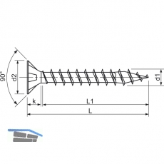 SPAX Senkkopf 3.5x 12 Vollgewinde Pozidriv 2 verzinkt-gelb mit Zulassung