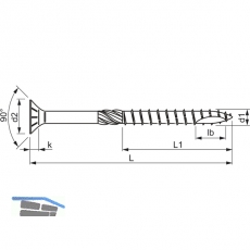 SPEED Holzbauschraube Senkkopf 6x110 TG TX30 EFP-beschichtet mit Zulassung