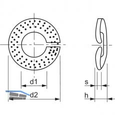 VSK(DBP) M 8 geomet 321 Sperrkantring gewlbt