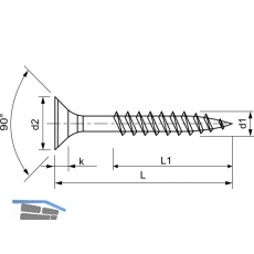 Holzbauschraube Senkkopf 8.0x140 Teilgewinde Torx 40 Edelstahl A2 mit Zulassung
