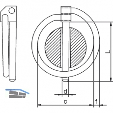 Standard Klappstecker 10x 42 verzinkt