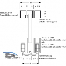SUPRA Einschuhprofil, Glasstrke 4 oder 5, Kunststoff transparent