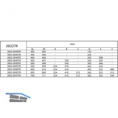 ACCURIDE 3832TR Kugelkfigfhrung - griffloses ffnen, Lnge 300 mm