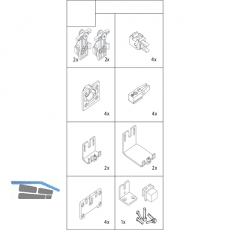 EKU CLIPO 26 H MS Beschlgegarnitur, 2 Tren