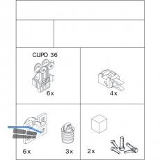 EKU CLIPO 36 H IS Beschlgegarnitur, 3 Tren