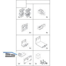 EKU CLIPO 36 H MS Beschlgegarnitur, 3 Tren