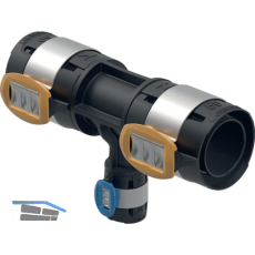 GE FlowFit T-Stck red. PPSU d50-25-50