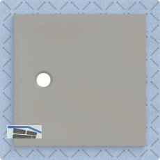 DUF CF30 integr. 90x90cm grau