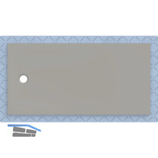 DUF CF30 integr. 180x90cm grau